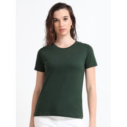 Women's Everyday Cotton Top - Forest Green