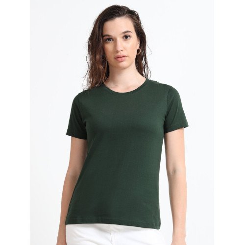 Women's Everyday Cotton Top - Forest Green