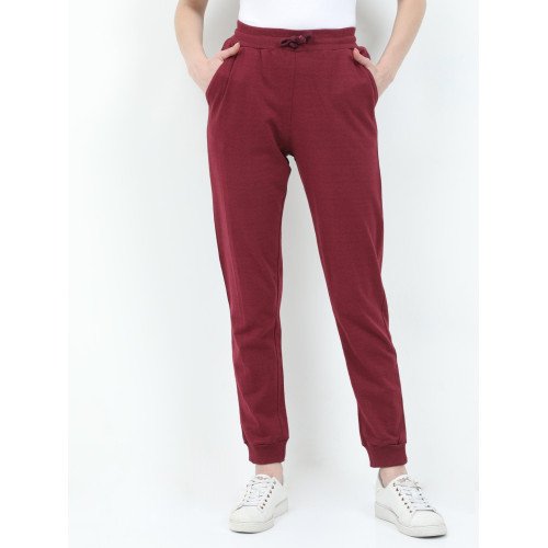 Women's Cotton Joggers - Burgundy