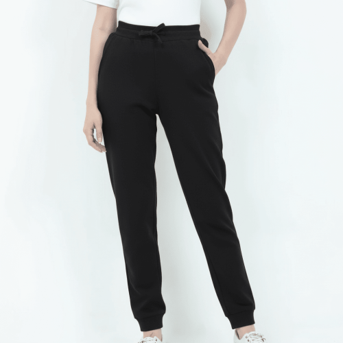 Women's Cotton Joggers - Black