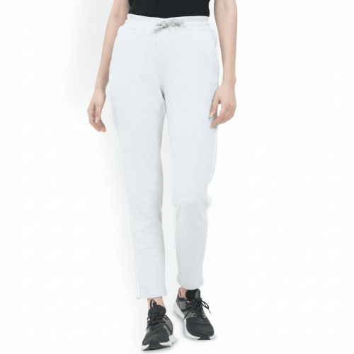 Women's Cotton Trackpants - Ecru
