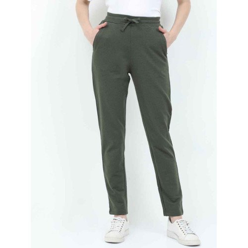Women's Cotton Trackpants - Olive