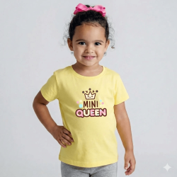 Yellow Cotton T-Shirt for Girls - Soft & Trendy Tees for Kids