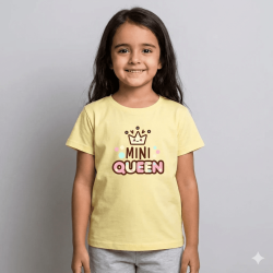 Yellow Cotton T-Shirt for Girls - Soft & Trendy Tees for Kids