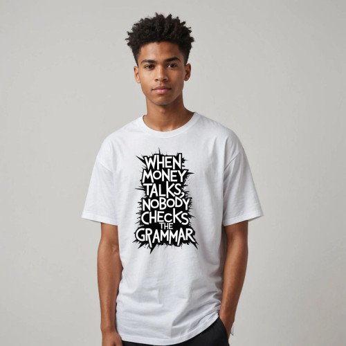 Round Neck | White | Grammar