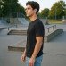 Black Plain Round Neck Tshirt
