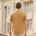 Camel Plain Round Neck Tshirt