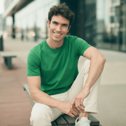 Emerald Green Plain Round Neck Tshirt