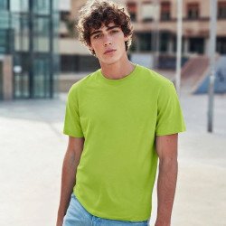 Parrot Green Plain Round Neck Tshirt