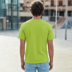 Parrot Green Plain Round Neck Tshirt