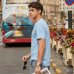 Sky Blue Plain Round Neck Tshirt