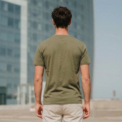 Olive Plain Round Neck Tshirt