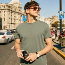 Moss Plain Round Neck Tshirt