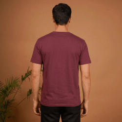 Maroon Plain Round Neck Tshirt