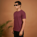 Maroon Plain Round Neck Tshirt