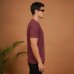 Maroon Plain Round Neck Tshirt