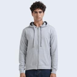 Zippered Hoodie | Grey