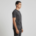 Black Acid Wash Round Neck Tshirt