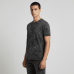 Black Acid Wash Round Neck Tshirt