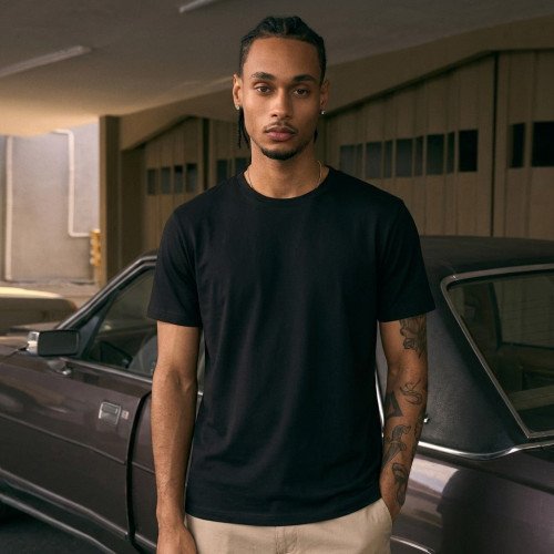Bamboo Cotton Tee — Midnight
