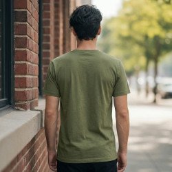 Bamboo Cotton Tee — Moss