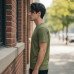 Bamboo Cotton Tee — Moss