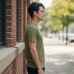 Bamboo Cotton Tee — Moss
