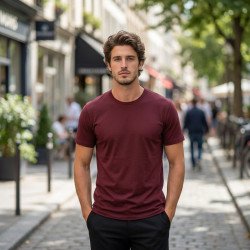 Bamboo Cotton Tee — Merlot