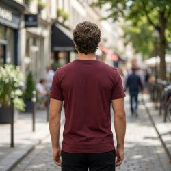 Bamboo Cotton Tee — Merlot