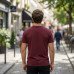 Bamboo Cotton Tee — Merlot