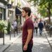 Bamboo Cotton Tee — Merlot