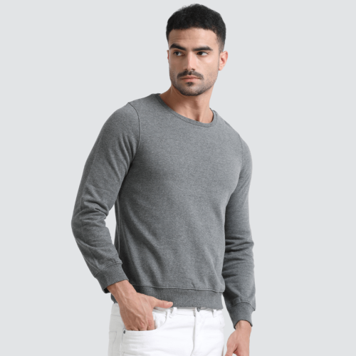 Sweatshirt | Mens | Grey Melange