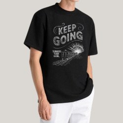 Round Neck | Black | Keep Going