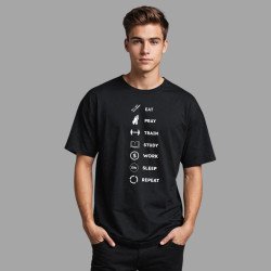 Round Neck | Black | Routine