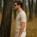 Beige Plain Round Neck T-Shirt