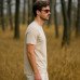 Beige Plain Round Neck T-Shirt