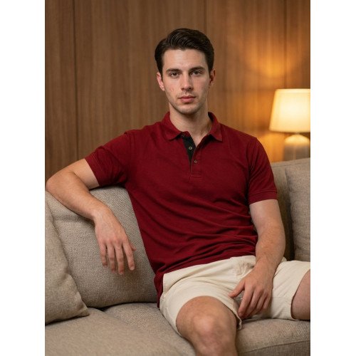 Golfer Mens Polo - French Wine