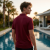 Golfer Mens Polo - French Wine