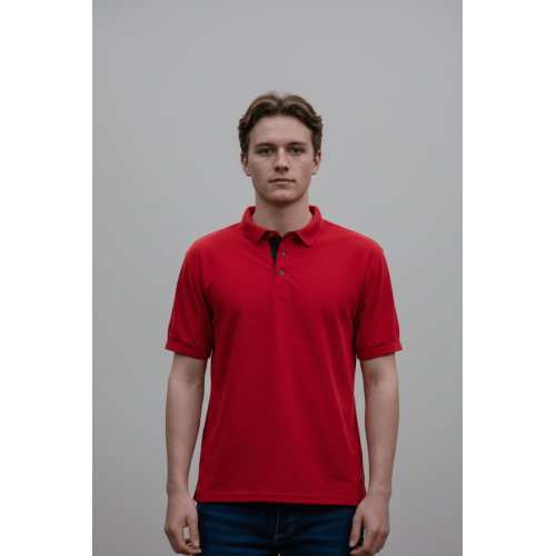 Golfer Mens Polo - Blazing Red