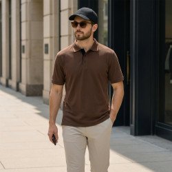 Golfer Mens Polo - Coffee