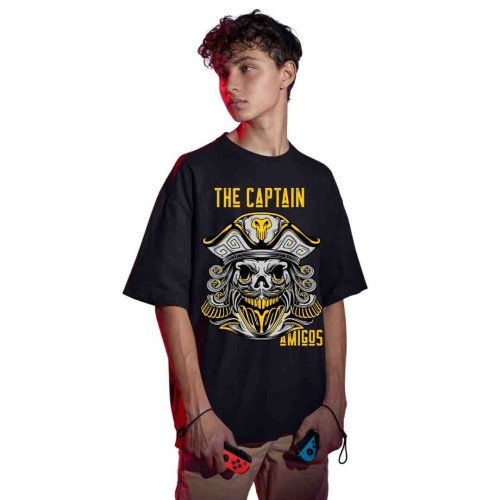 Oversized Men Black - The Captain