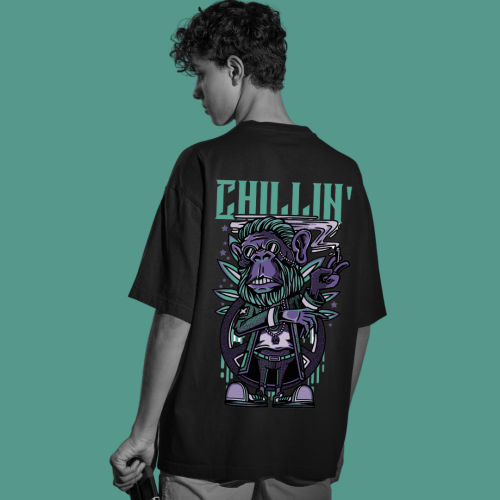 Oversized Men Black - Chillin'