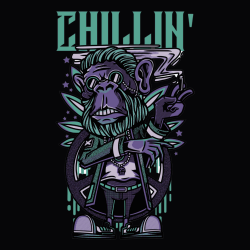 Oversized Men Black - Chillin'