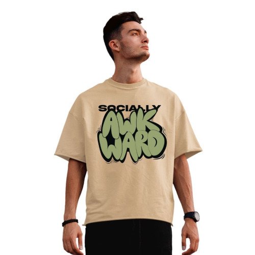 Oversized Men Camel - Socially Awkward