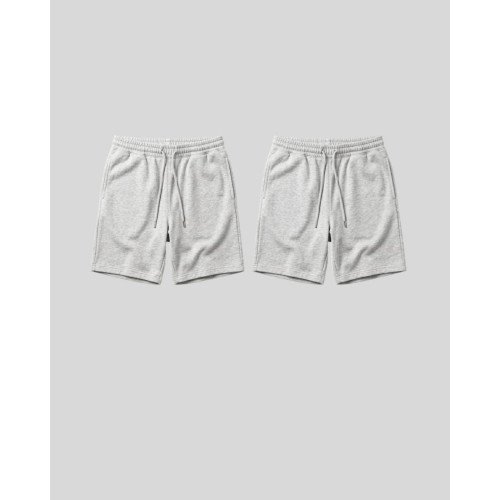 Pack of 2 Unisex Grey Cotton Shorts