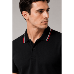 Premium Polo Striped Collar