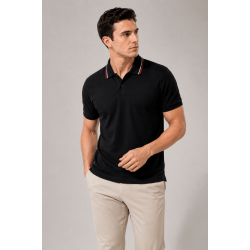 Premium Polo Striped Collar